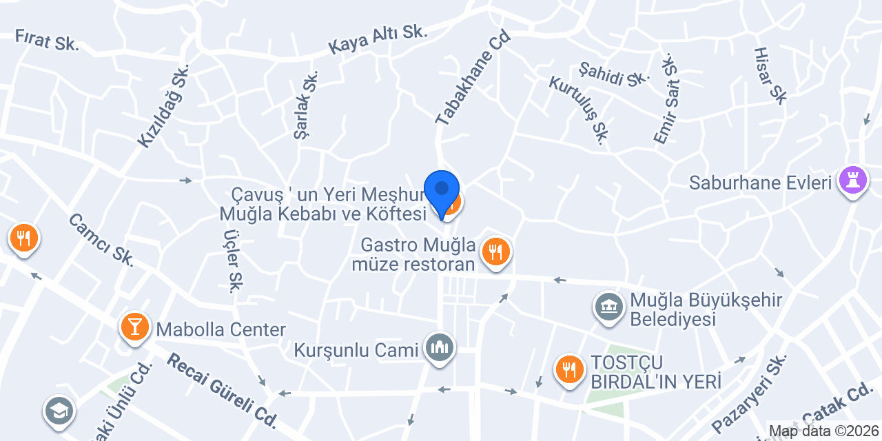 Çavuş ‘ un Yeri Meşhur Muğla Kebabı ve Köftesi konumu