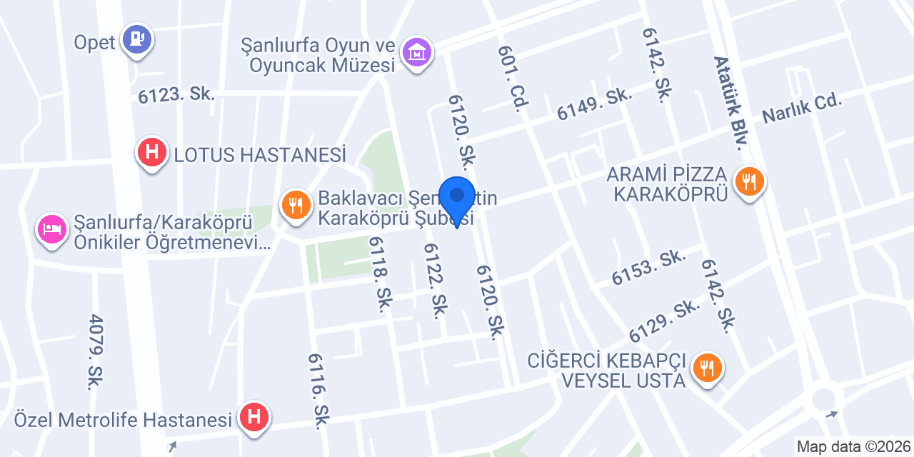 Karaköprü Elektrikçi Ustası konumu