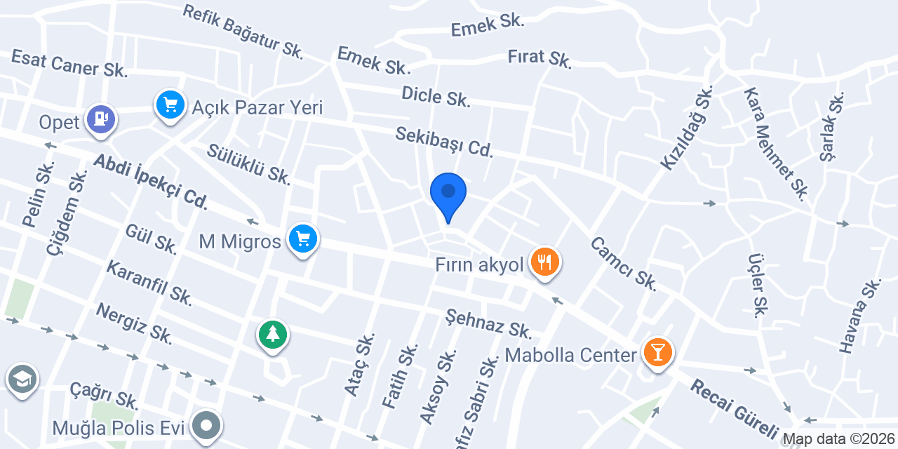 Menteşe Veteriner Kliniği konumu