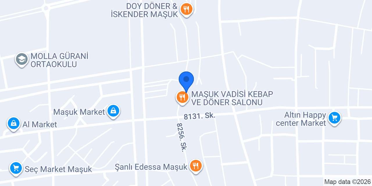 Maşuk Kasap Yıldırım Et konumu