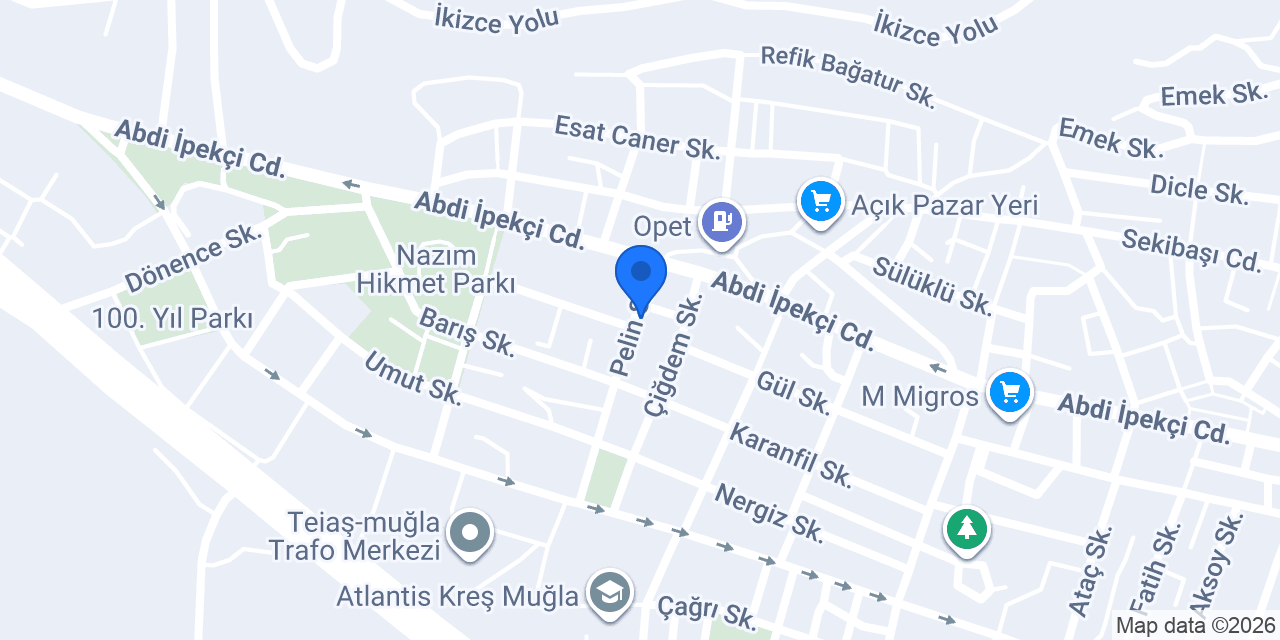 Menteşe İlçe Sağlık Müdürlüğü konumu