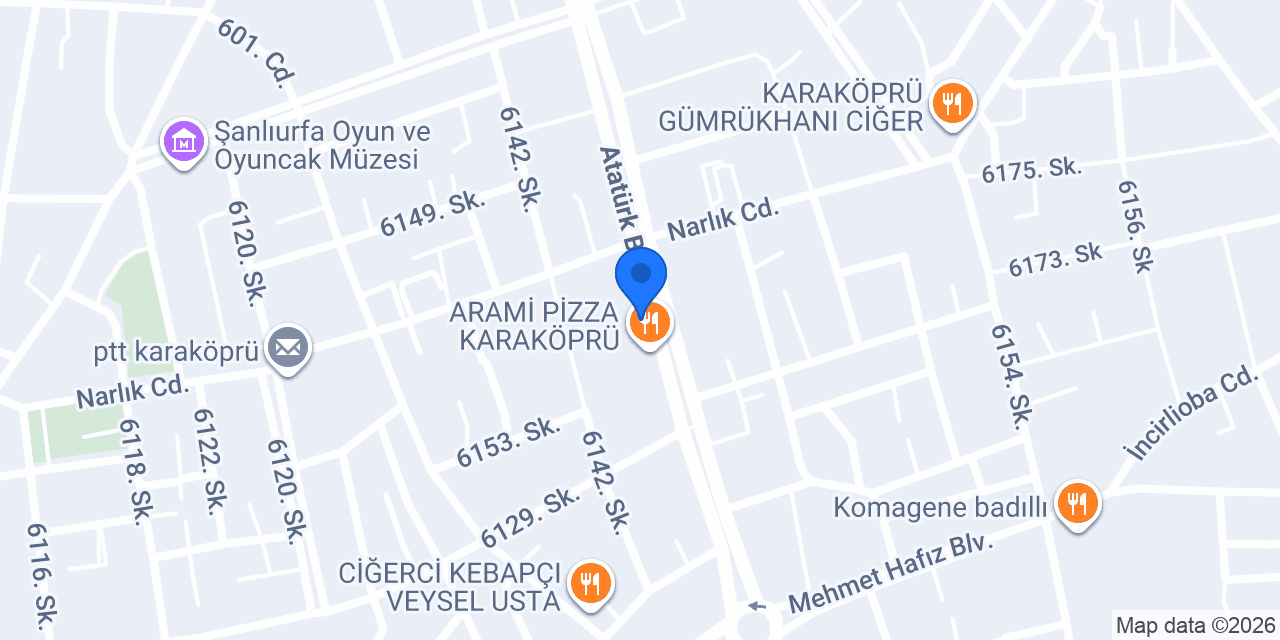Pasaport Pizza Karaköprü konumu