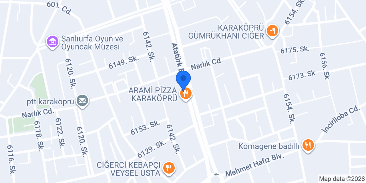 Sadezer Baklava Karaköprü konumu