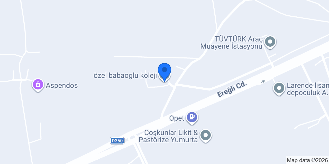 özel babaoglu koleji konumu