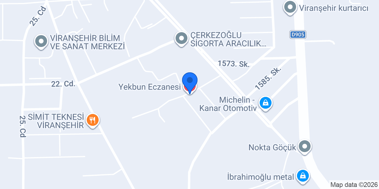 Yekbun Eczanesi konumu