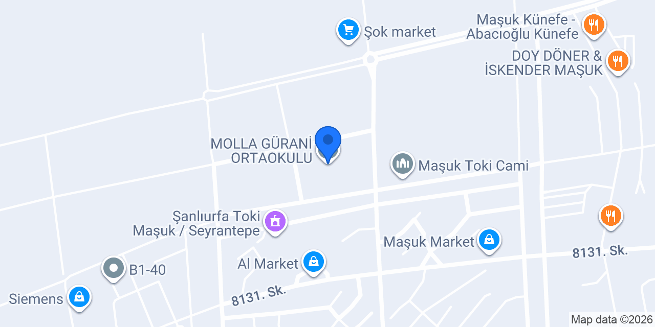 MOLLA GÜRANİ ORTAOKULU konumu