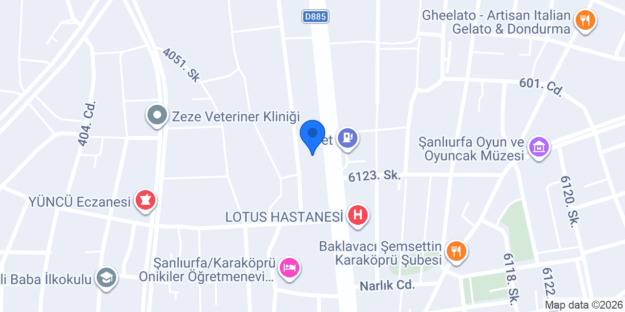 h Concept Mobilya Şanlıurfa konumu