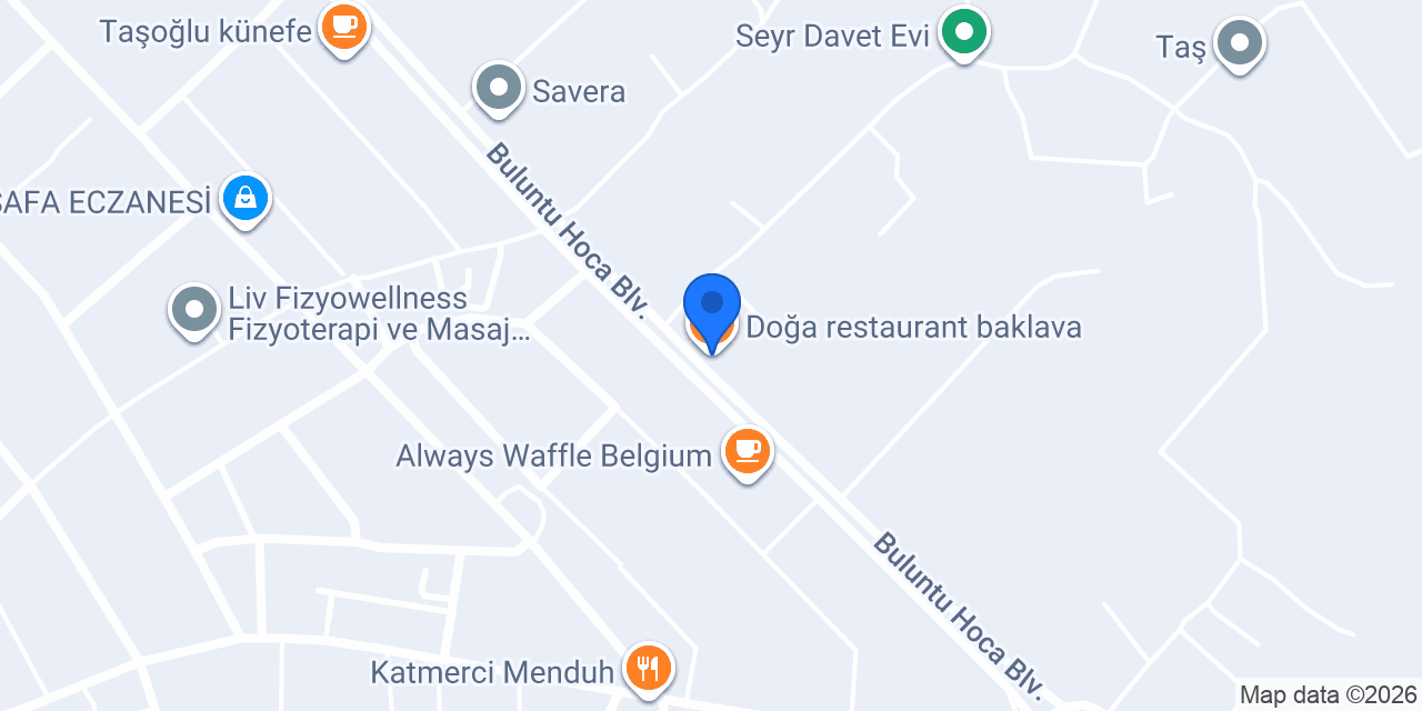 Doğa restaurant baklava konumu