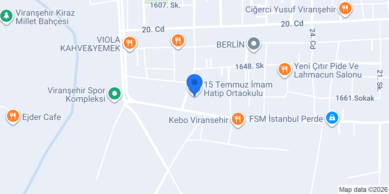 15 Temmuz İmam Hatip Ortaokulu konumu