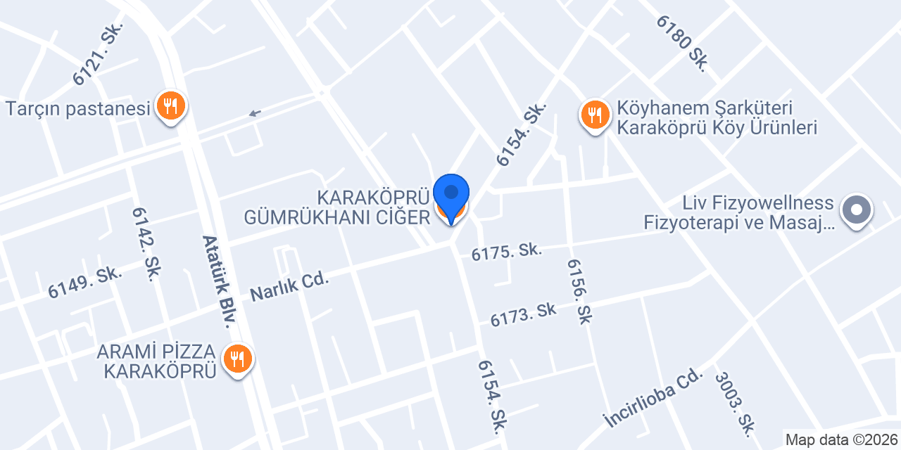 KARAKÖPRÜ GÜMRÜKHANI CİĞER konumu
