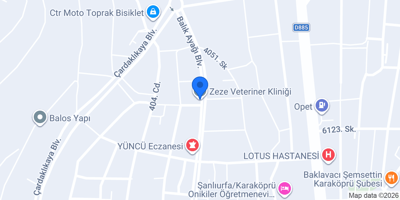 Zeze Veteriner Kliniği konumu