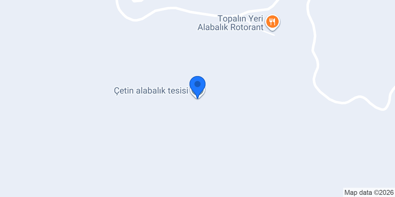 Çetin alabalık tesisi konumu