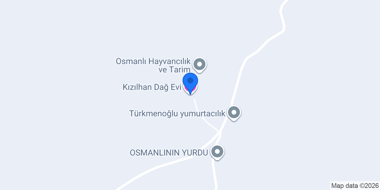 Kızılhan Dağ Evi konumu