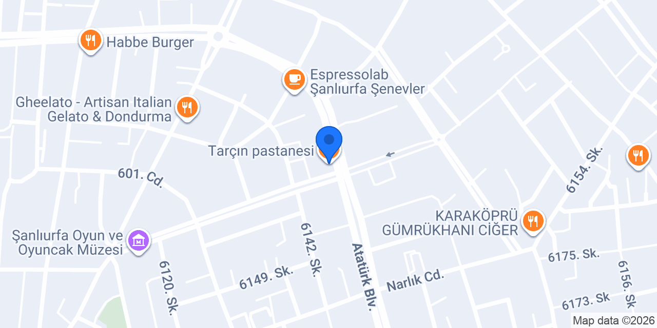 Tarçın pastanesi konumu