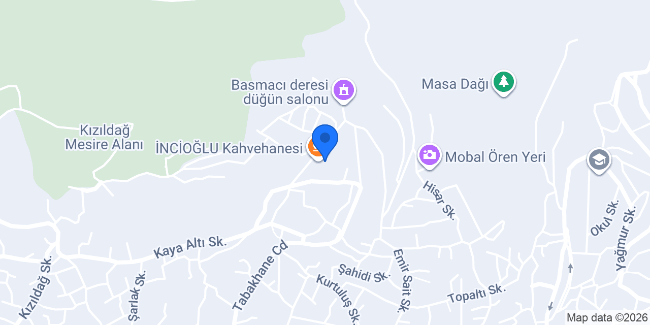 İNCİOĞLU Kahvehanesi konumu