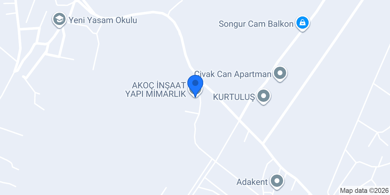 AKOÇ İNŞAAT YAPI MİMARLIK konumu