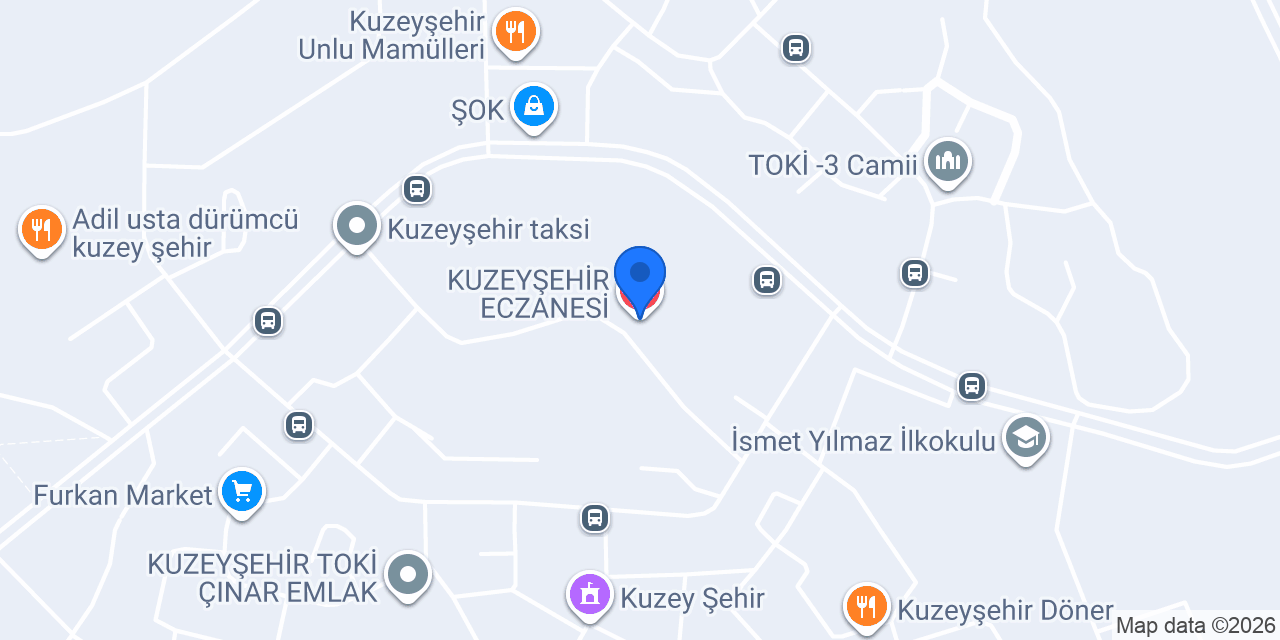 KUZEYŞEHİR ECZANESİ konumu