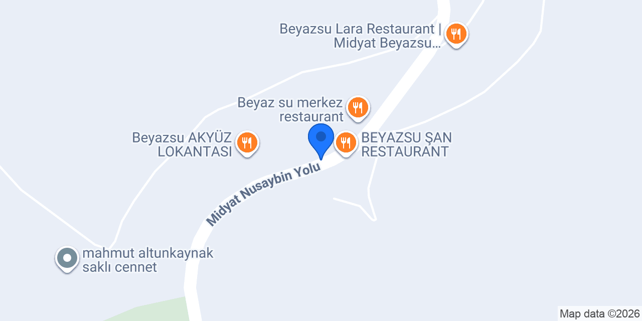 Beyazsu Sinan restorant konumu