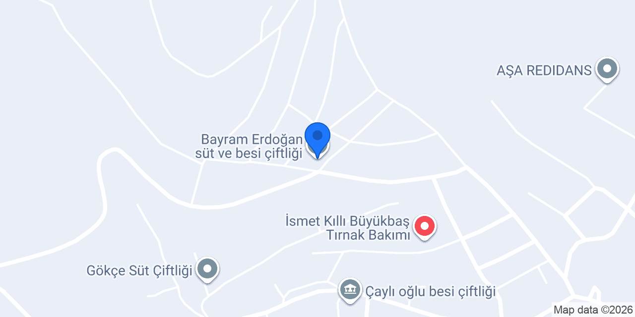 Bayram Erdoğan süt ve besi çiftliği konumu
