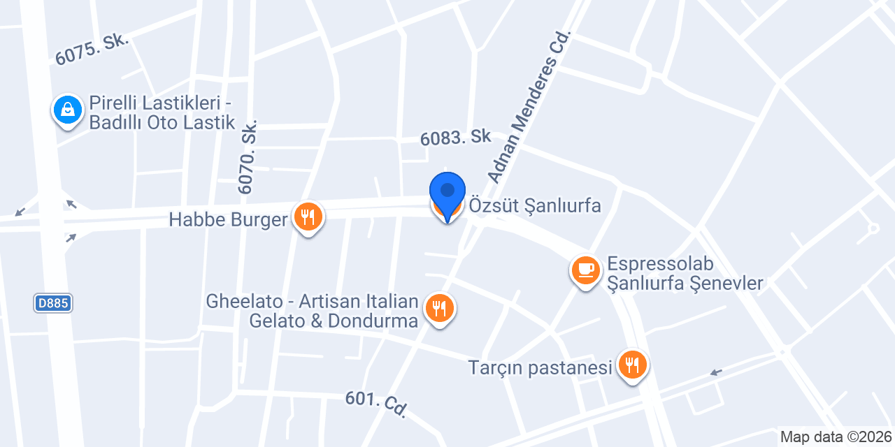 Özsüt Şanlıurfa konumu