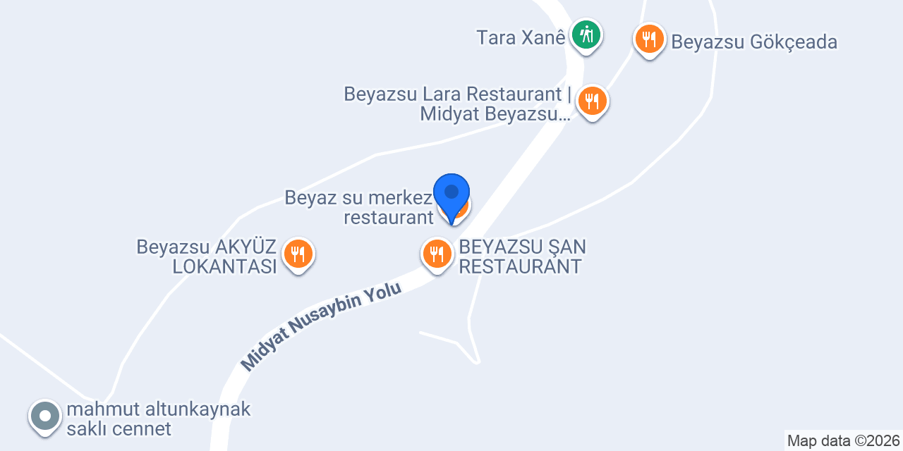 Beyaz su merkez restaurant konumu
