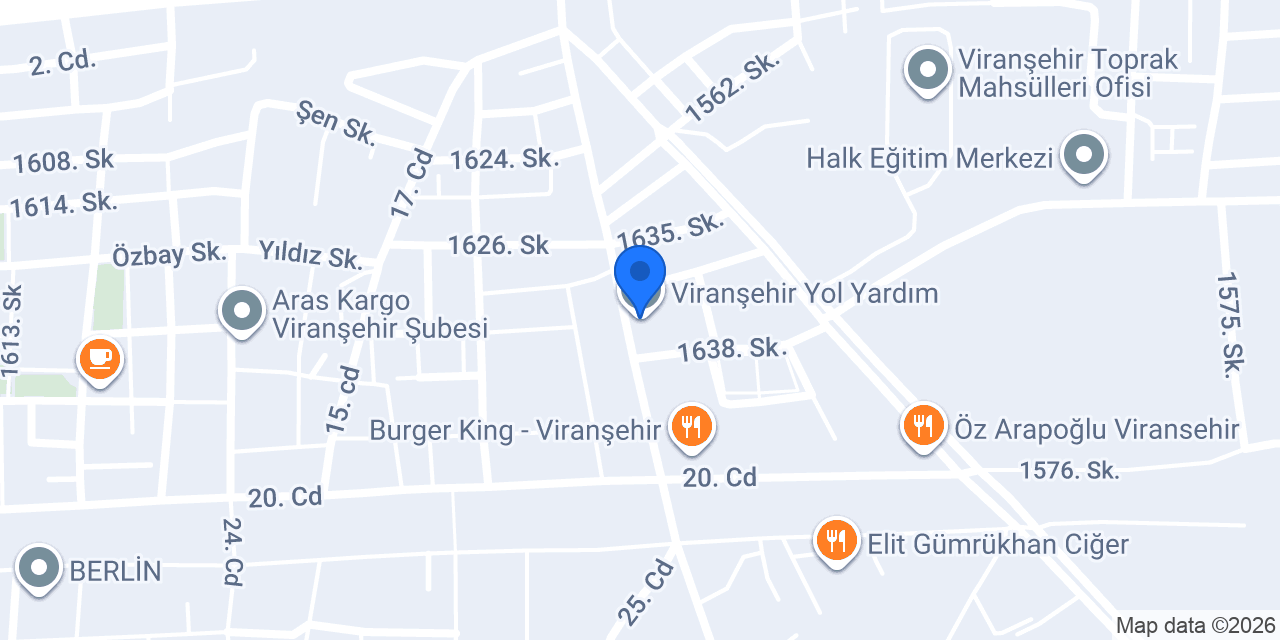 Viranşehir Yol Yardım konumu