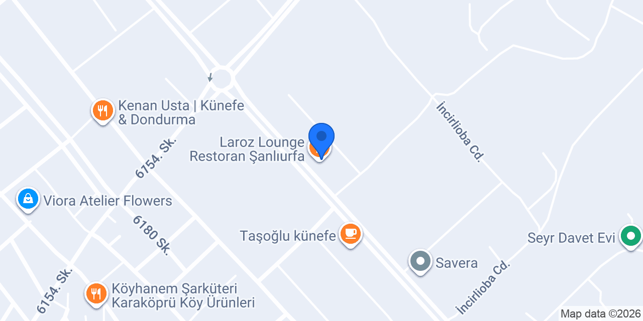 Laroz Lounge Restoran Şanlıurfa konumu