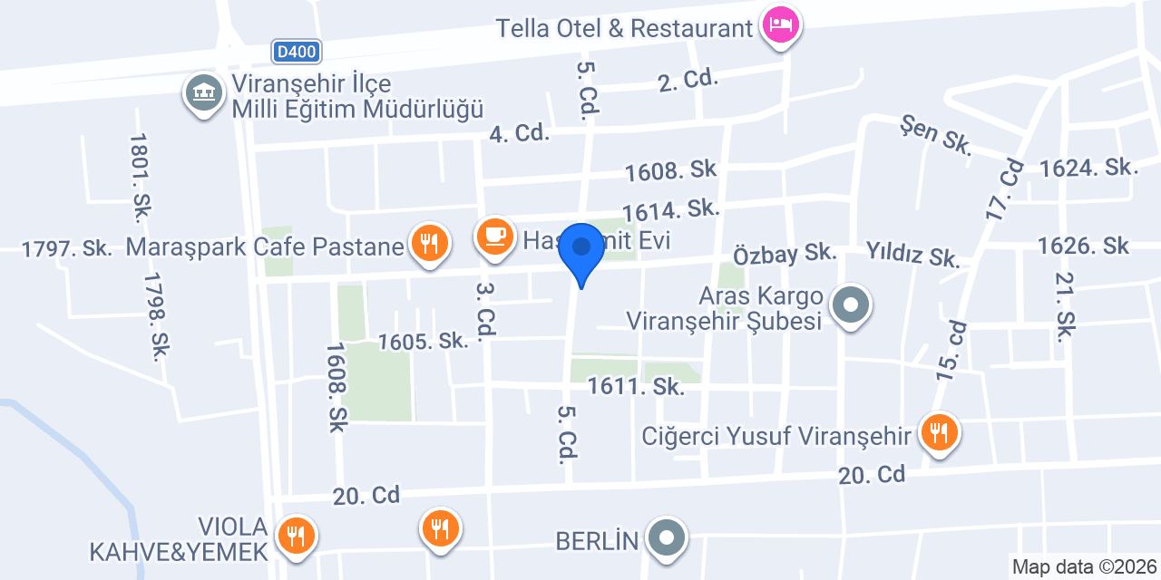 Baklavacı Sadettin Viranşehir konumu