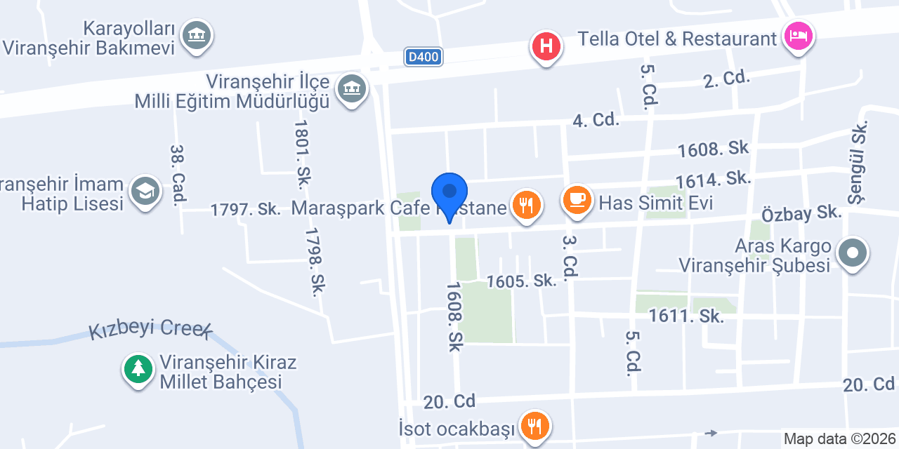 Viranşehir MERSIN TANTUNİ konumu