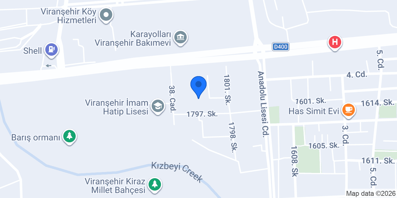 Viranşehir Kaymakamlığı konumu