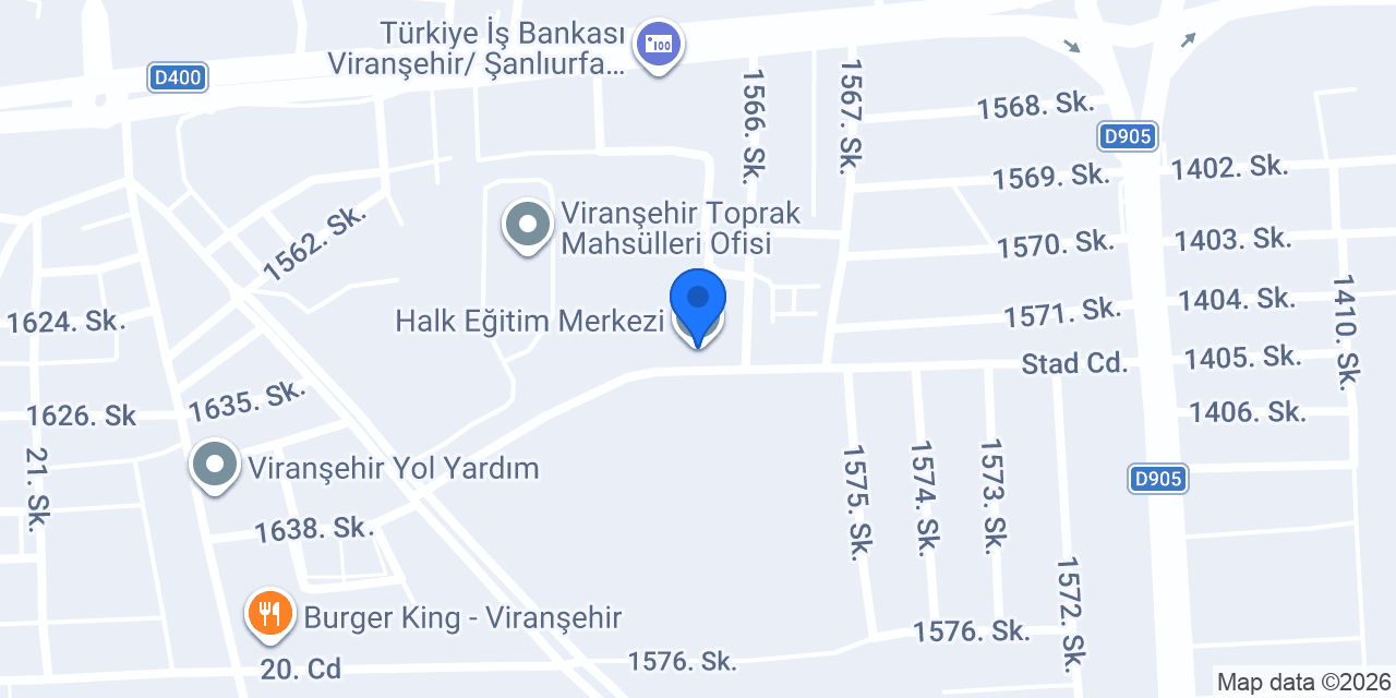 Halk Eğitim Merkezi konumu