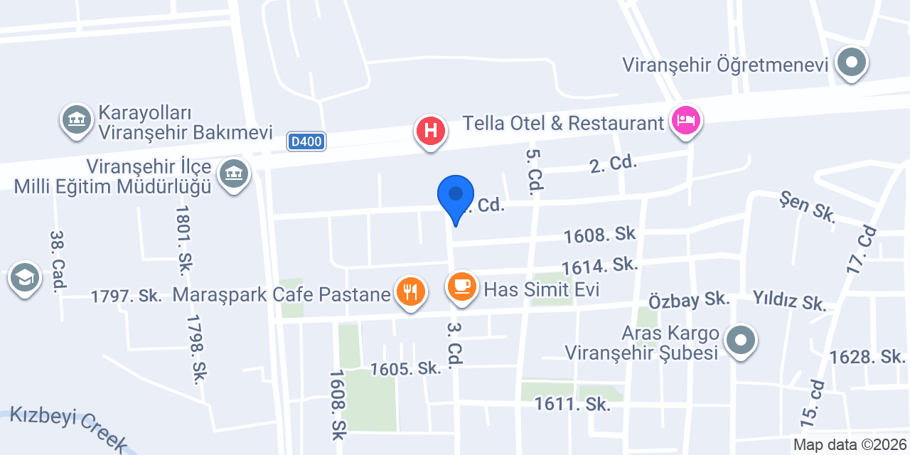 Viransehir Zirve sürücü kursu konumu