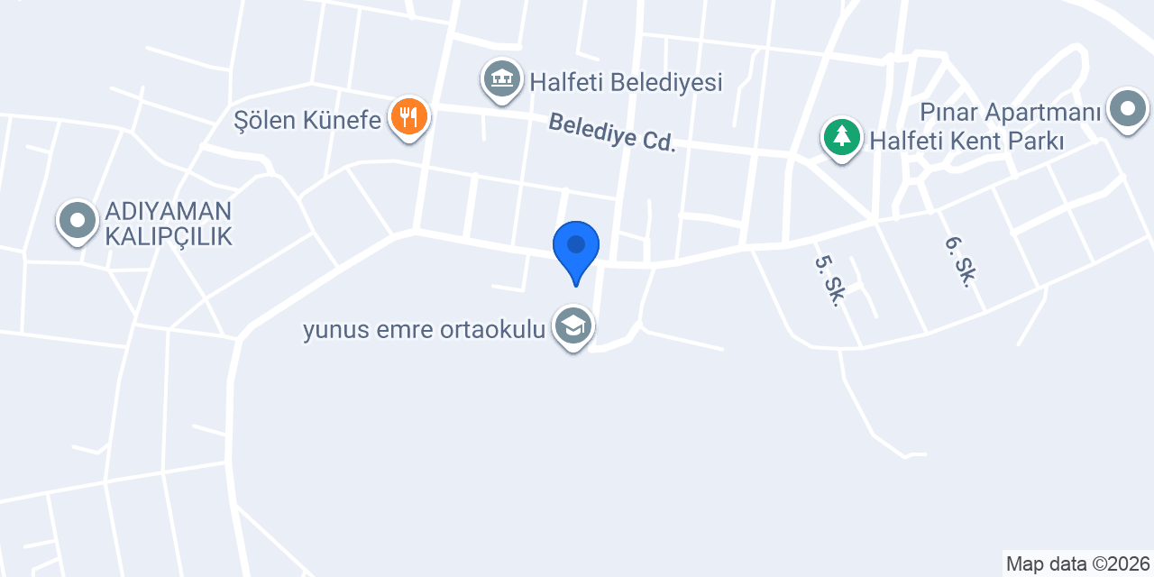 HALFETİ İLÇE MİLLİ EĞİTİM MÜDÜRLÜĞÜ konumu