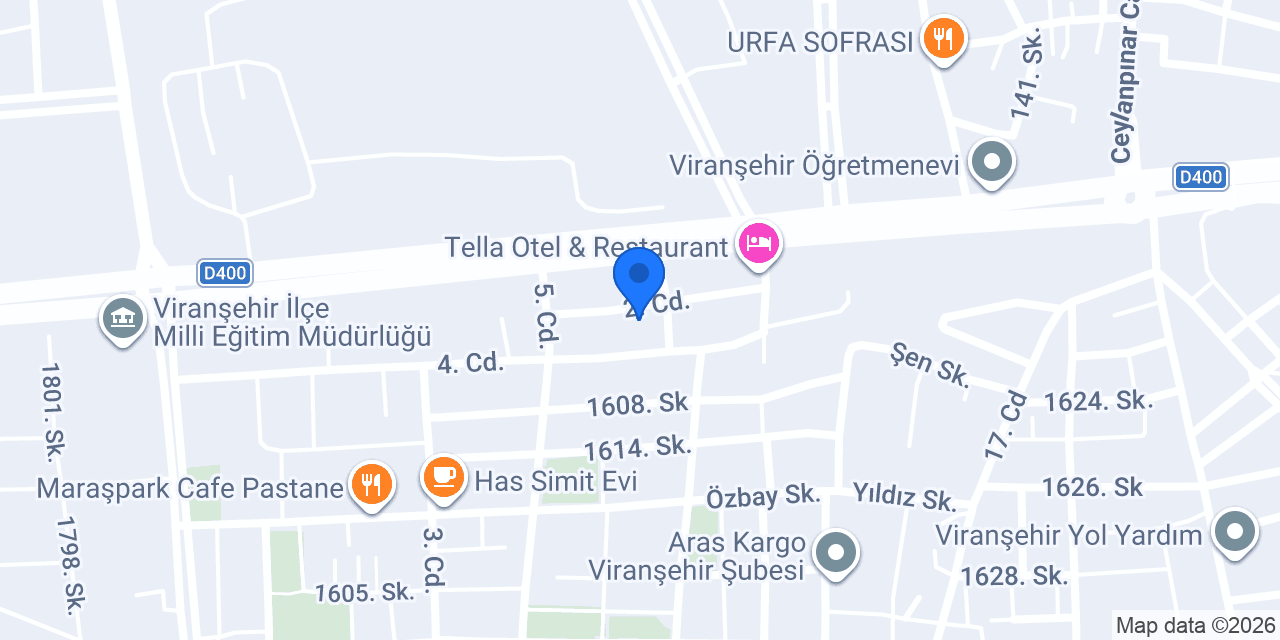 Viranşehir İlçe Emniyet Müdürlüğü konumu