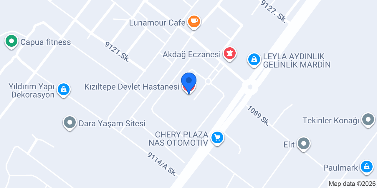 Kızıltepe Devlet Hastanesi konumu