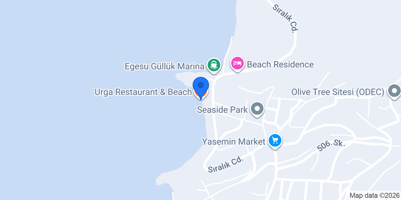 Urga Restaurant & Beach konumu