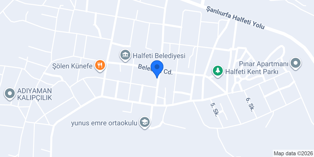Halfeti İşler Kitabevi konumu