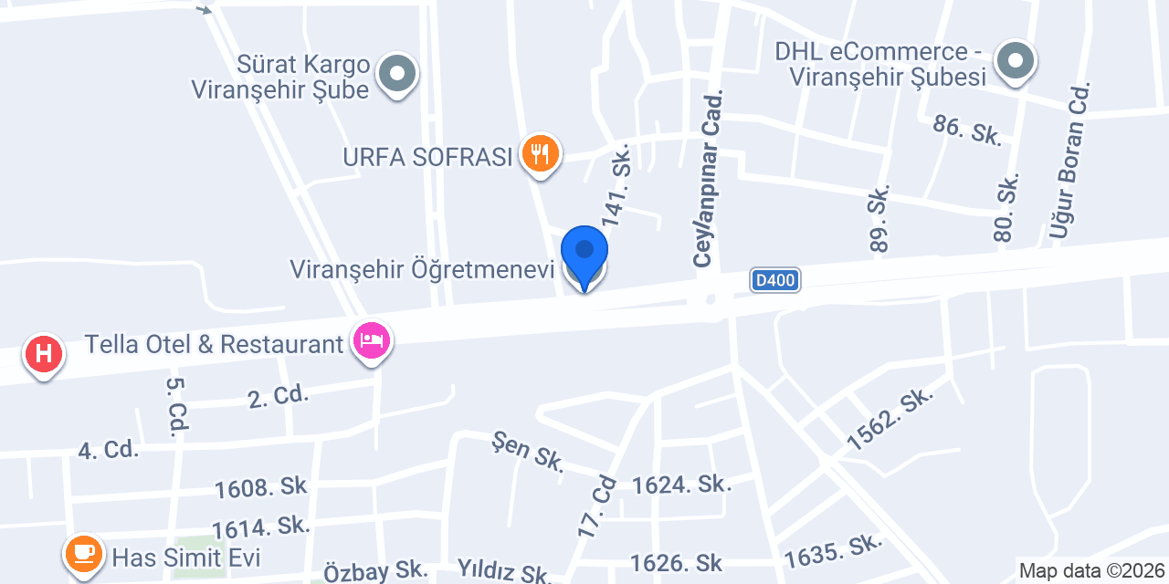 Viranşehir Öğretmenevi konumu