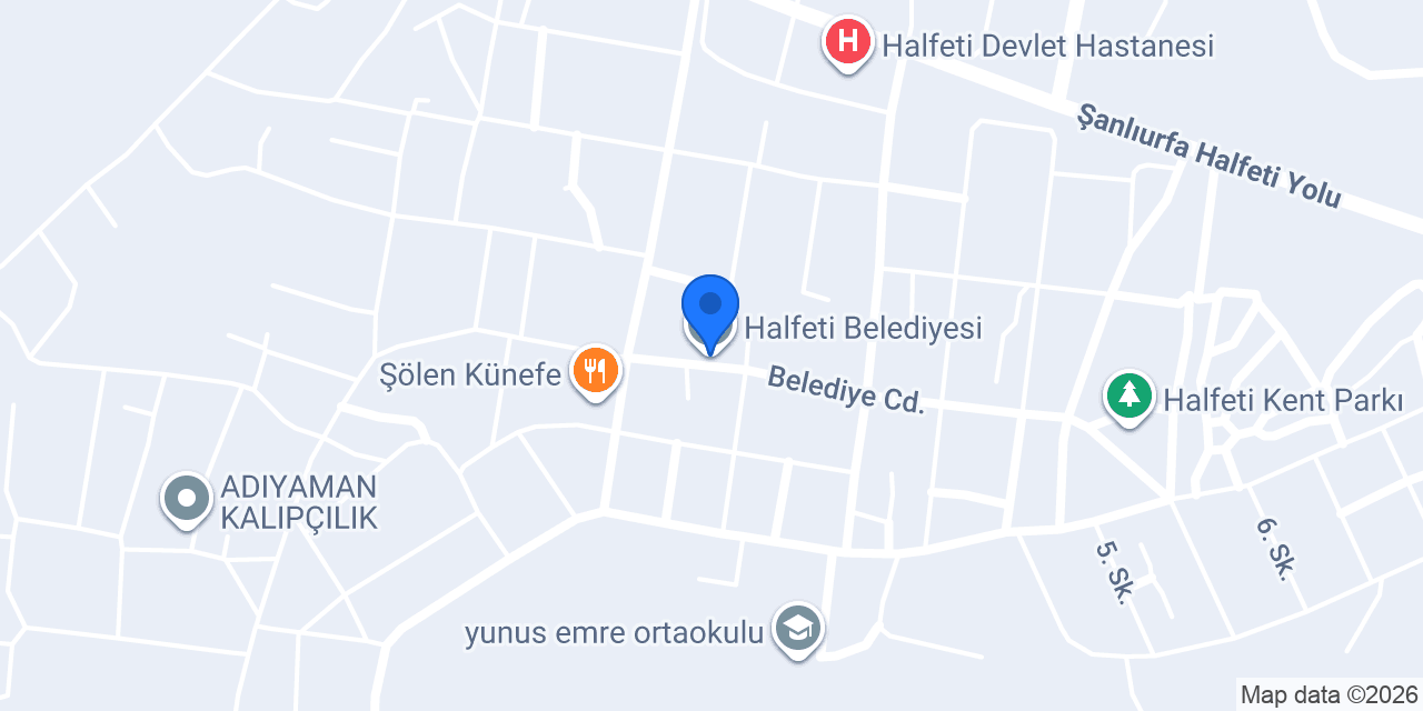 Halfeti Belediyesi konumu