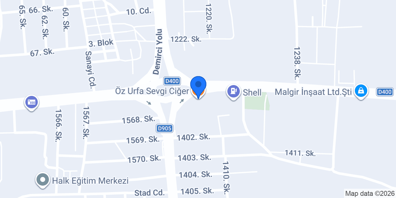 Öz Urfa Sevgi Ciğer konumu