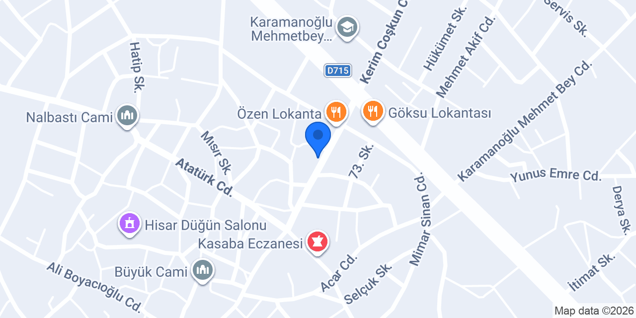 Eda Nur Market konumu