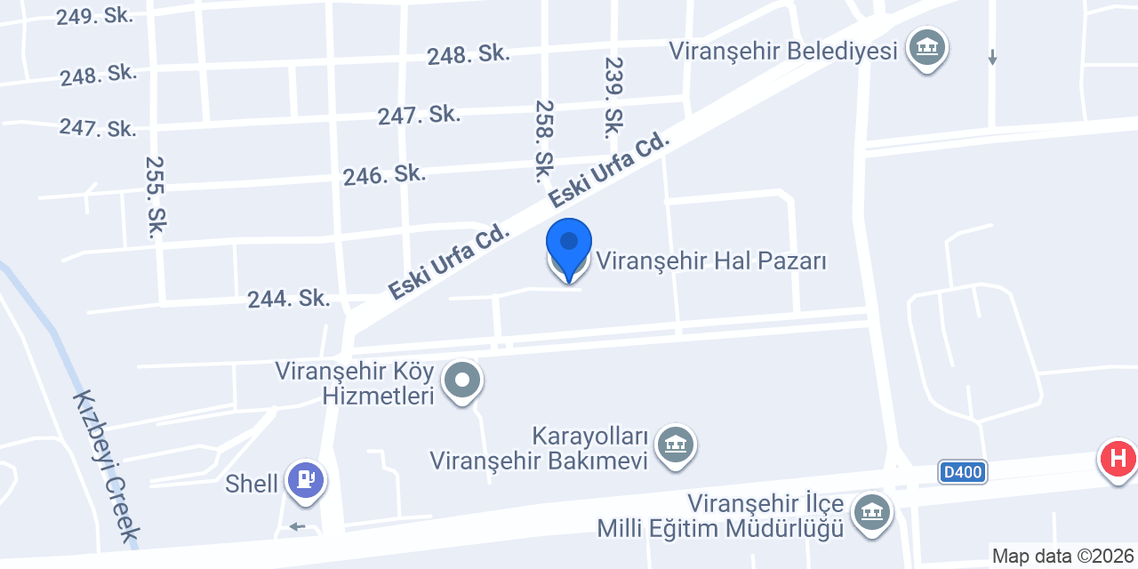 Viranşehir Hal Pazarı konumu
