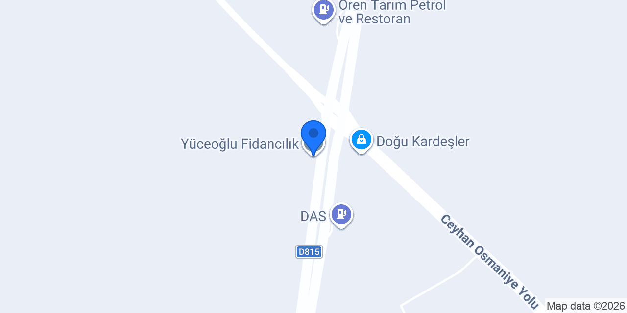 Yüceoğlu Fidancılık konumu