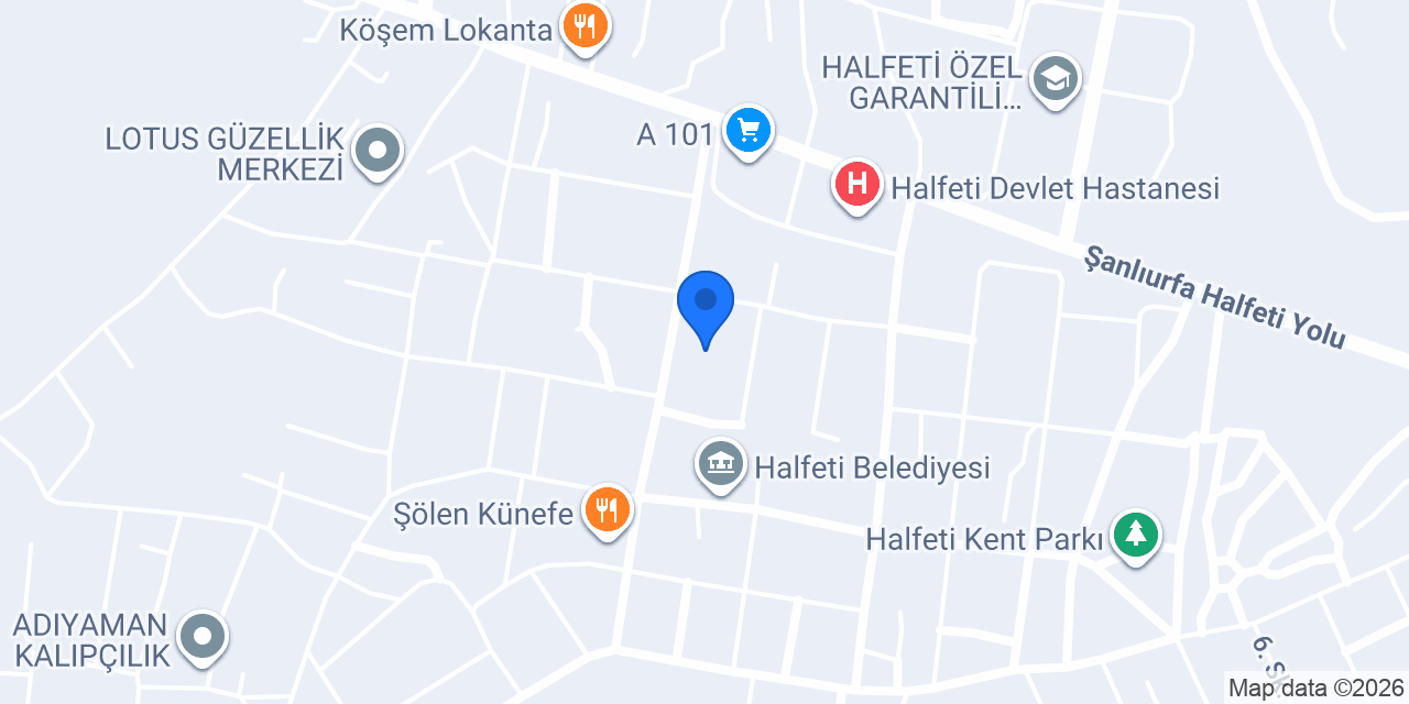 Halfeti Kaymakamlığı konumu