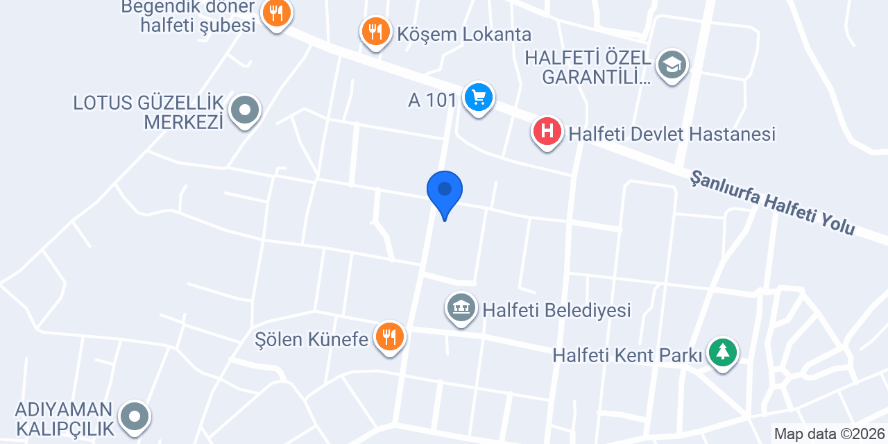 Halfeti İlçe Emniyet Amirliği konumu