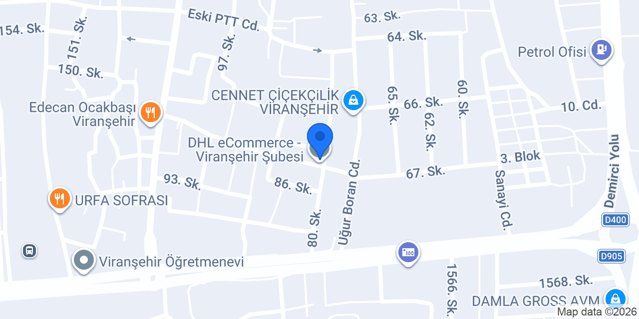 DHL eCommerce - Viranşehir Şubesi konumu