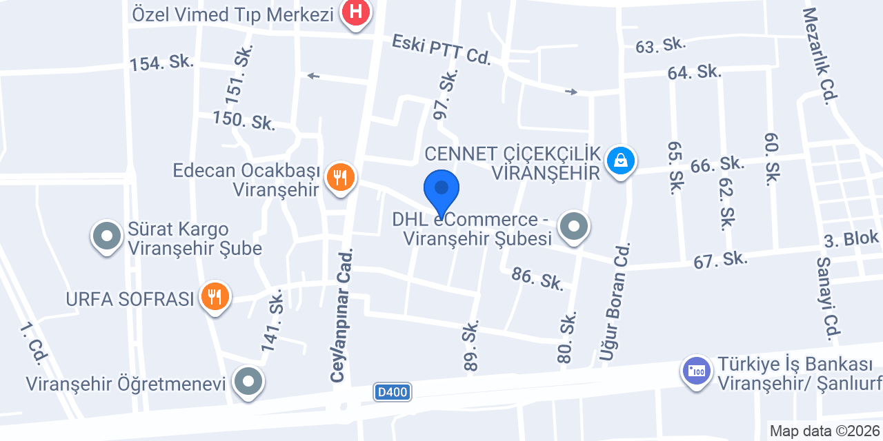 Viranşehir Arçelik Beko Yetkili Servisi (EVSER) konumu