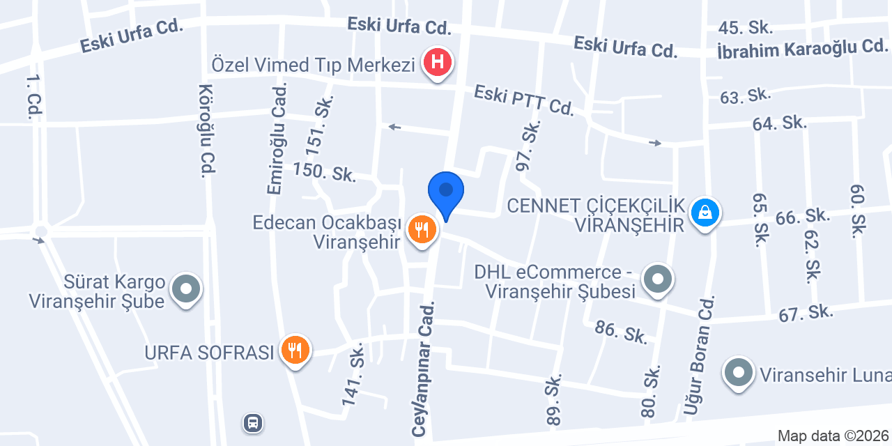 Halkbank Viranşehir Şubesi konumu