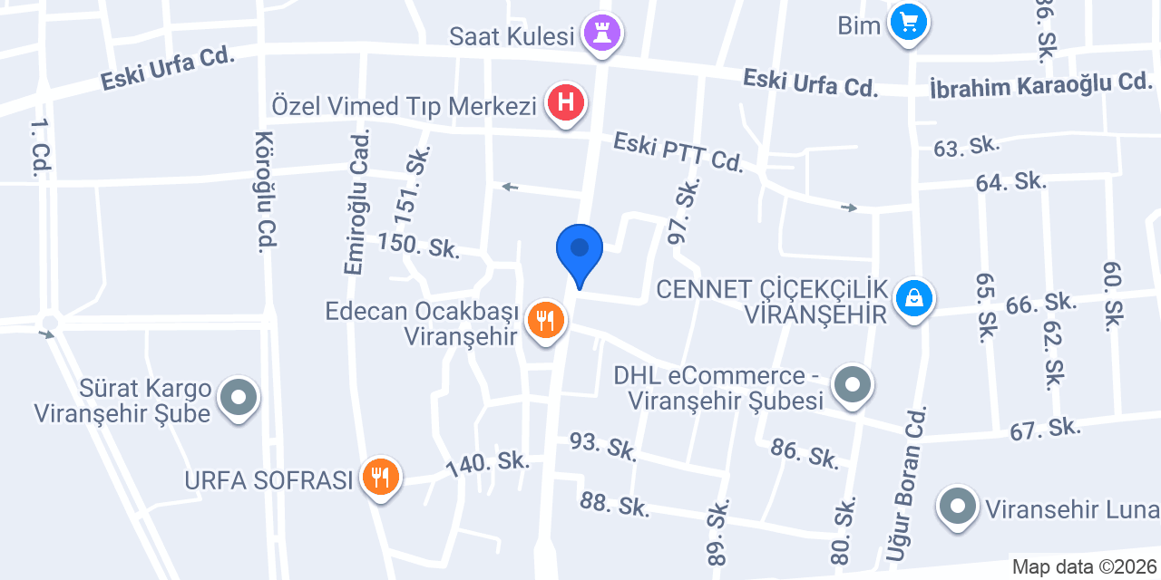 DenizBank Viranşehir Şubesi konumu