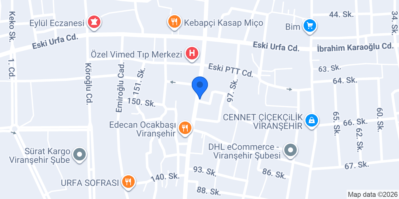 Şahinler Sürücü Kursu konumu